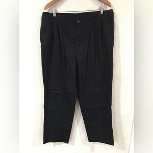 Flyers Men's Sz 40x30 Pleated Dress Pants Black 100%‎ Cotton